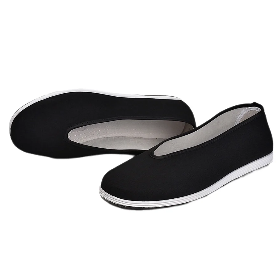Chinese Traditional Martial Arts Shoes Men Kung Fu Wing Chun Tai-Chi Wushu Black Cloth Old Beijing Casual Shoes Sport Sneaker thumbnail 4