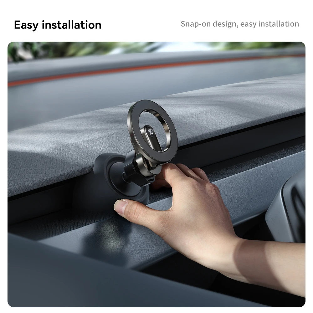 YZ For Tesla Model 3 Y Highland Juniper 2025 Stronger Magnetic adjustable Metal Car Phone support silicone base holder thumbnail 6