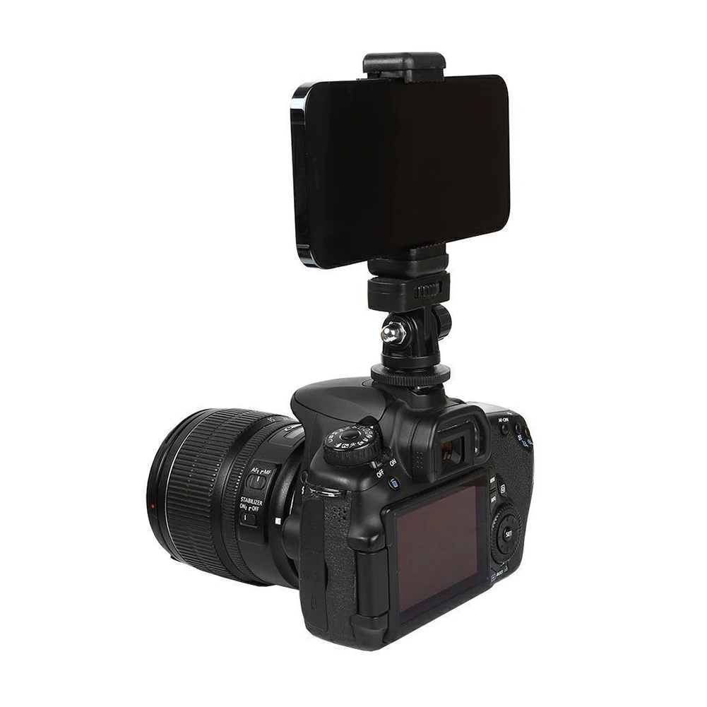 Phone Holder 360° Rotation Camera Hot Shoe Phone Holder Monitor Flexible Tripod Adapter for Canon Nikon Sony DSLR Camera thumbnail 4