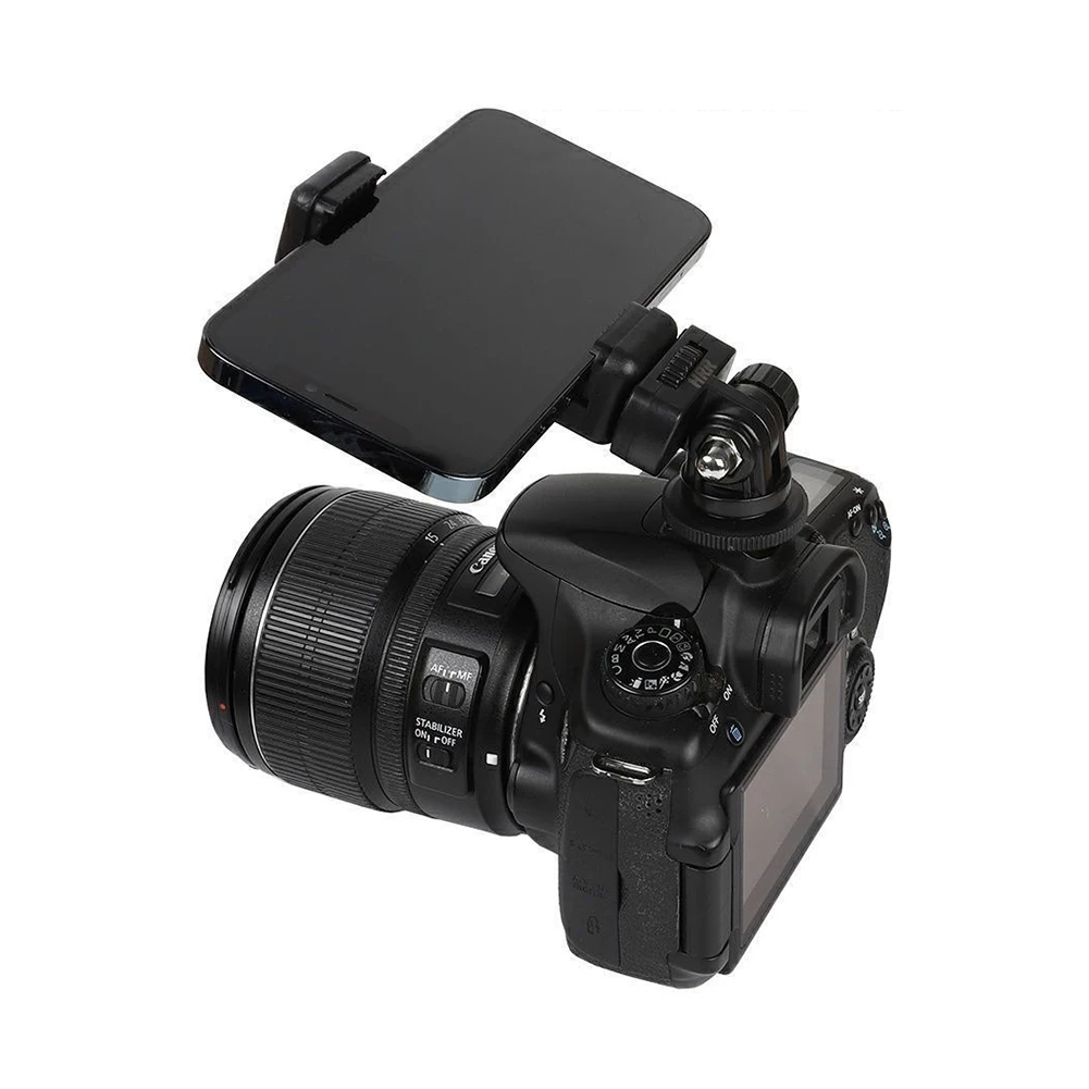 Phone Holder 360° Rotation Camera Hot Shoe Phone Holder Monitor Flexible Tripod Adapter for Canon Nikon Sony DSLR Camera thumbnail 3