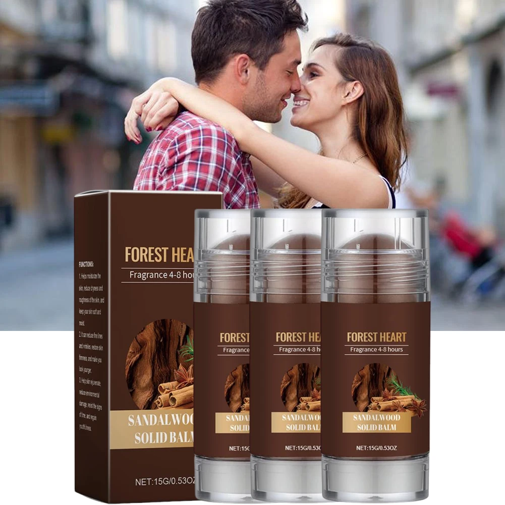 Solid Sandalwood Perfume Balm Long Lasting Body Scent Temptation Flirting Charming Attraction  Fragrance Deodorant Stick