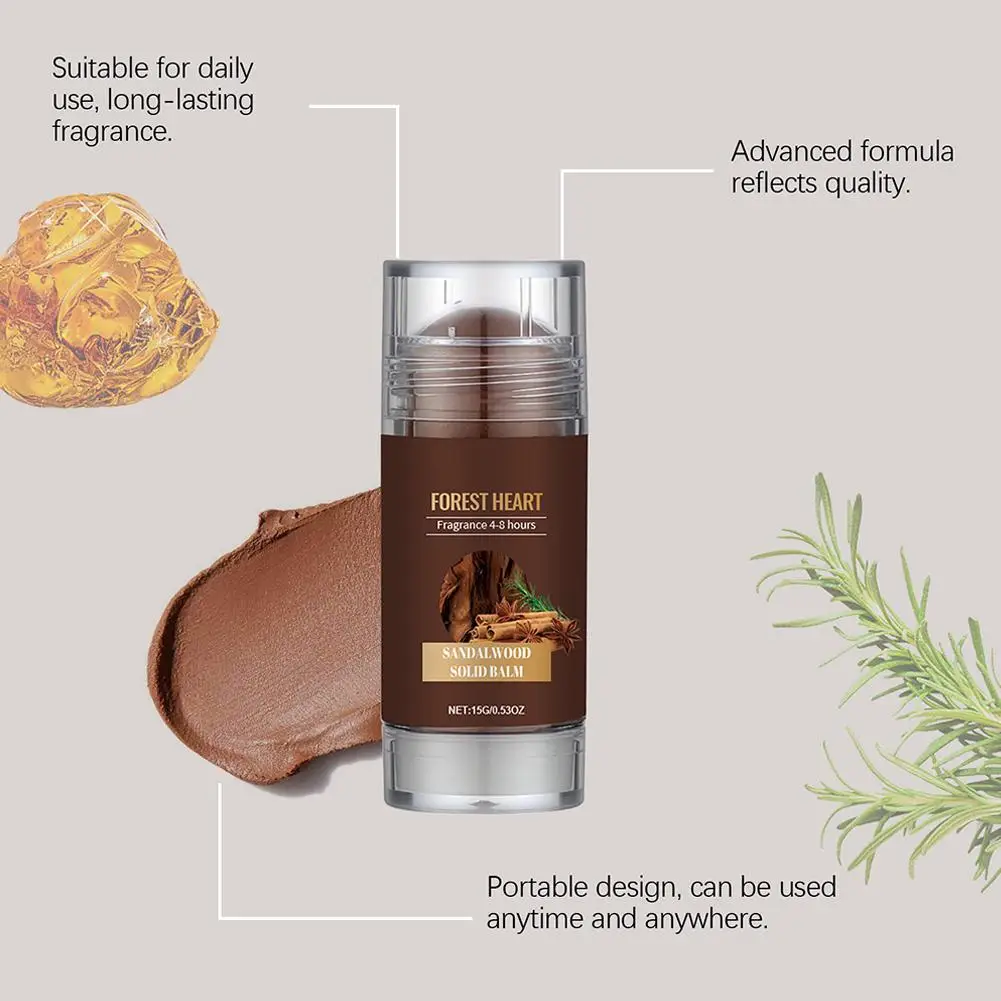 Solid Sandalwood Perfume Balm Long Lasting Body Scent Temptation Flirting Charming Attraction  Fragrance Deodorant Stick thumbnail 4