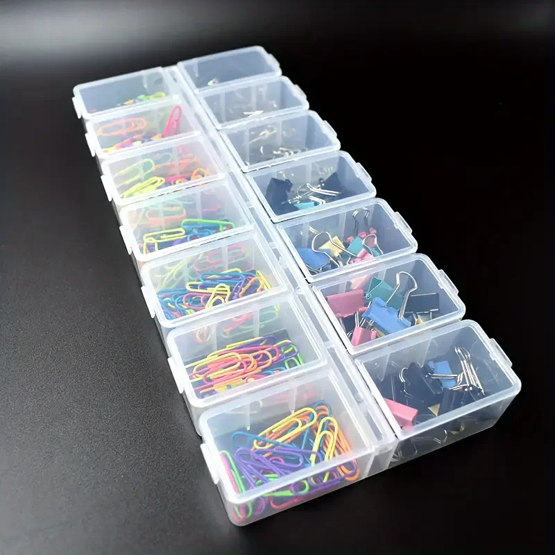 1pc 14 Grids Rectangle Plastic Jewelry Box Compartment Storage Box Case Jewelry Earring Bead Craft Display Container Organizer, thumbnail 4