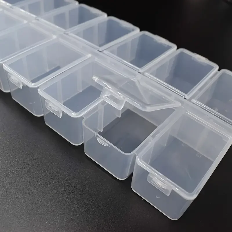 1pc 14 Grids Rectangle Plastic Jewelry Box Compartment Storage Box Case Jewelry Earring Bead Craft Display Container Organizer, thumbnail 6