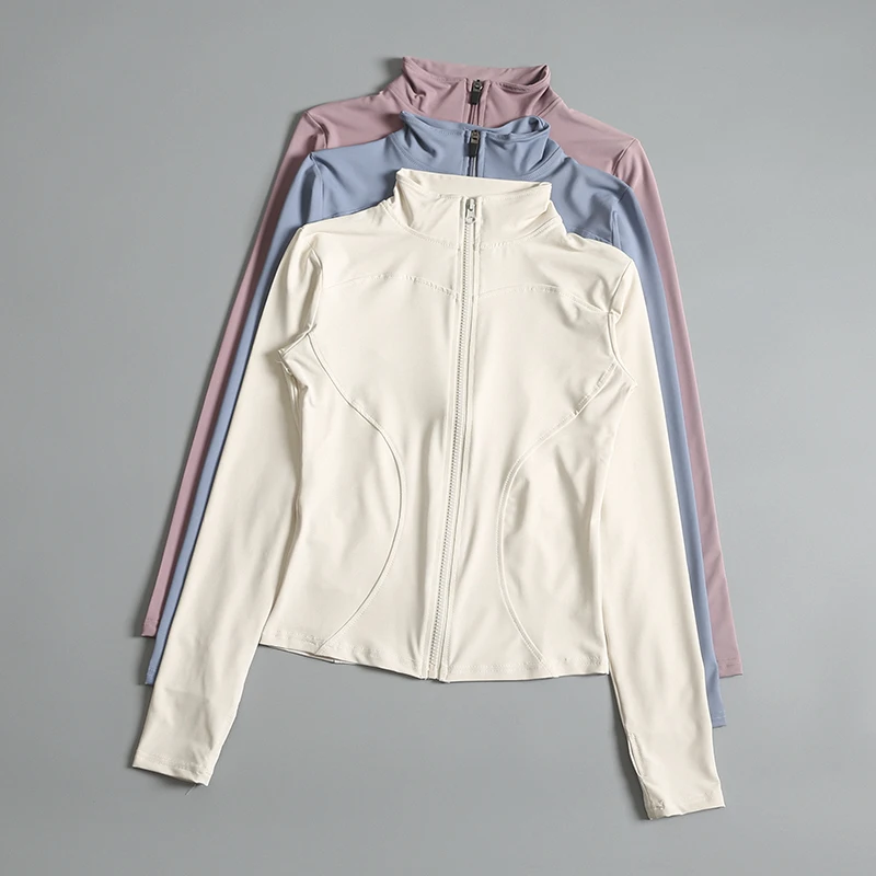 Gym Fitness Zip up Training   Running Workout Yoga Cropped Track Sport Jackets for Women thumbnail 6