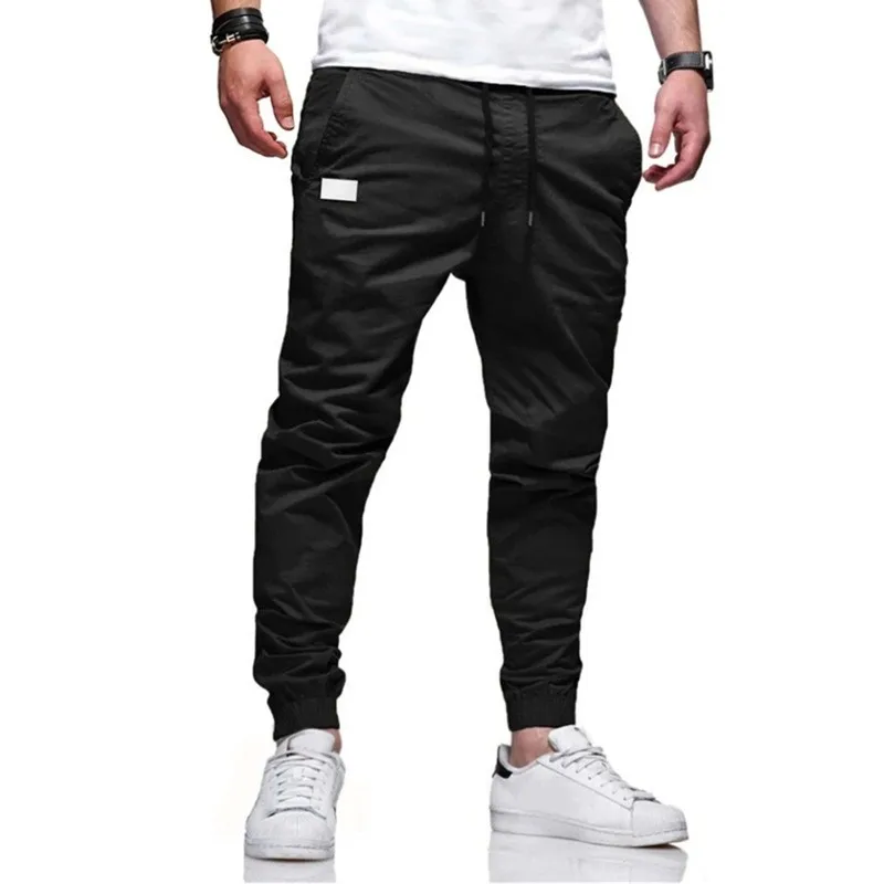 2025New Men's Casual Sports Pants Sweatpants Male Jogger Cargo Harem Pencil Pants Trousers Multi-pocket Sweatwear thumbnail 5