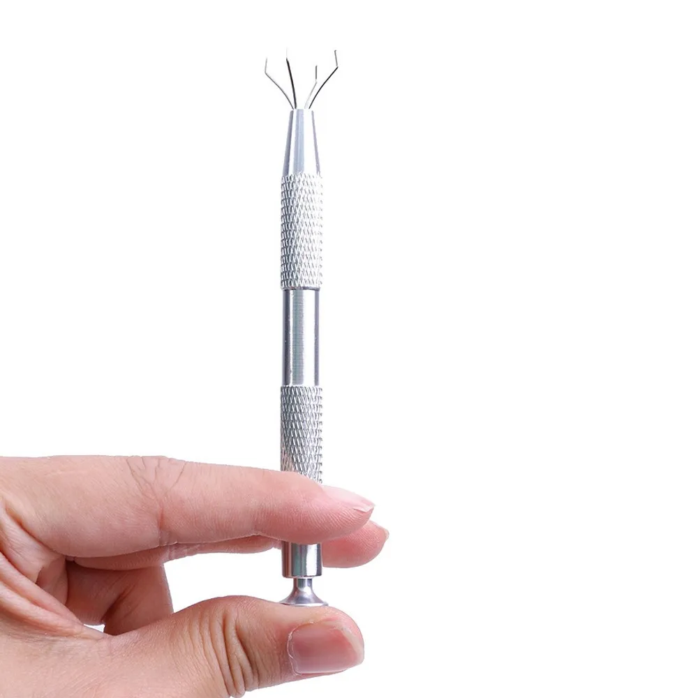 1Pc Four Claws Jewelry Bead Holder Grab Ball Catcher Diamond Gems Prong Holder Tweezer Tool For Metal Alloy Body Piercing Tools thumbnail 5