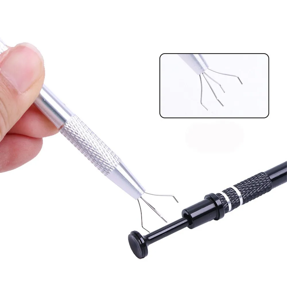 1Pc Four Claws Jewelry Bead Holder Grab Ball Catcher Diamond Gems Prong Holder Tweezer Tool For Metal Alloy Body Piercing Tools thumbnail 6