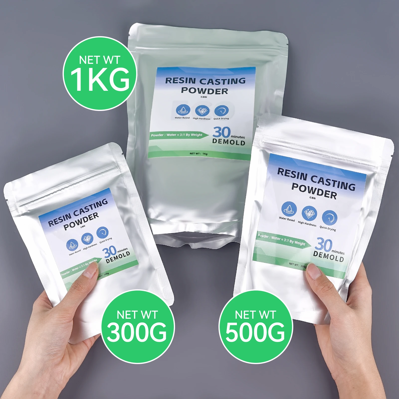 1KG DIY High Density Gypsum Powder Plaster Casting Production Material Cement Clay Crafts Handmade Gypsum Form Making Material thumbnail 2