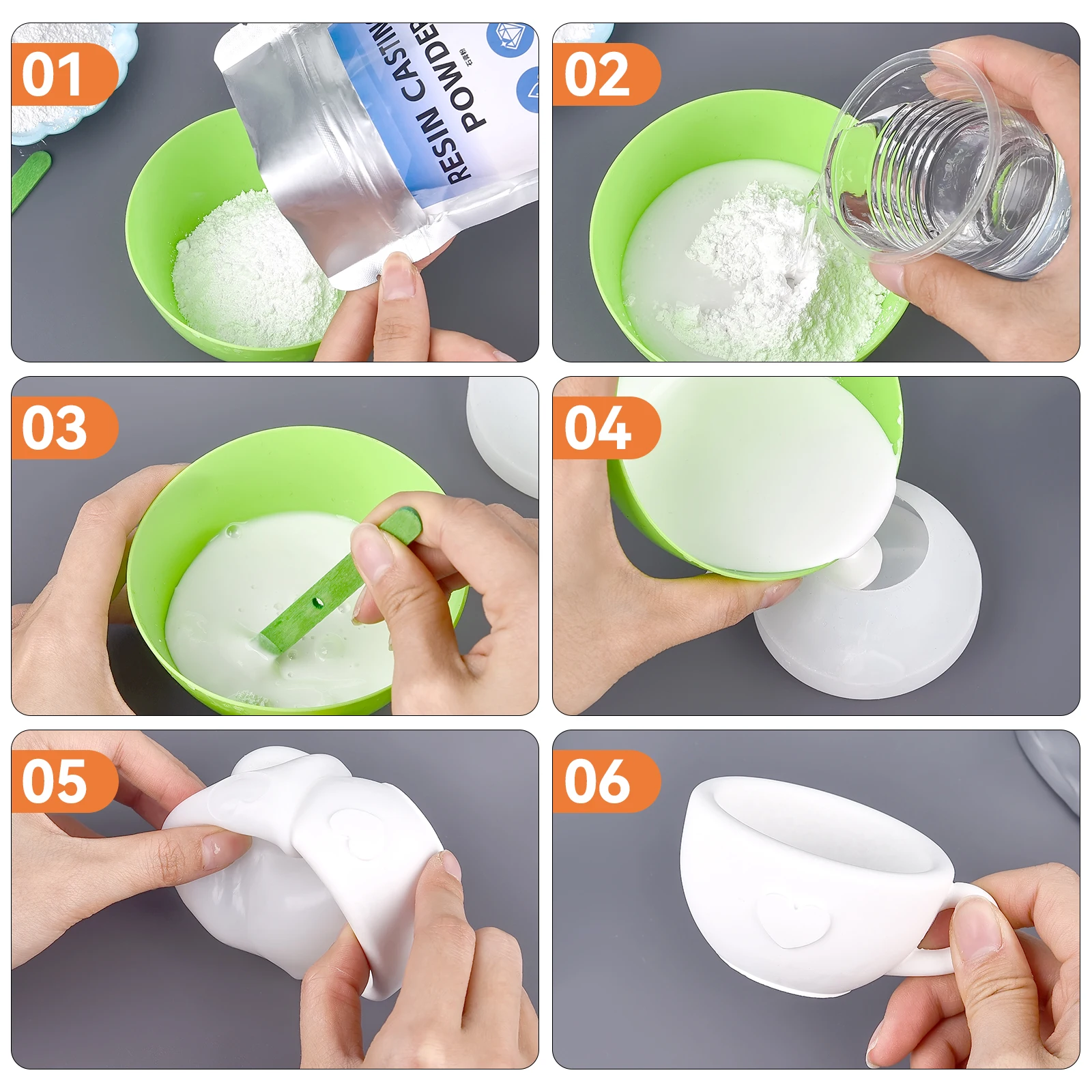1KG DIY High Density Gypsum Powder Plaster Casting Production Material Cement Clay Crafts Handmade Gypsum Form Making Material thumbnail 6