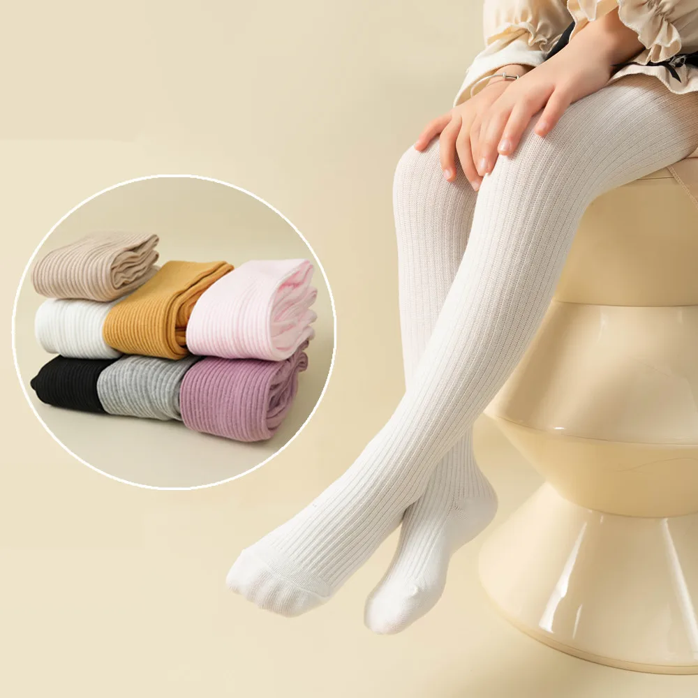 Cotton Colored Tights For Children Toddler Girls Boys White Black Knit Pantyhose Kids Socks Newborn Infant Baby Warm Stockings thumbnail 4