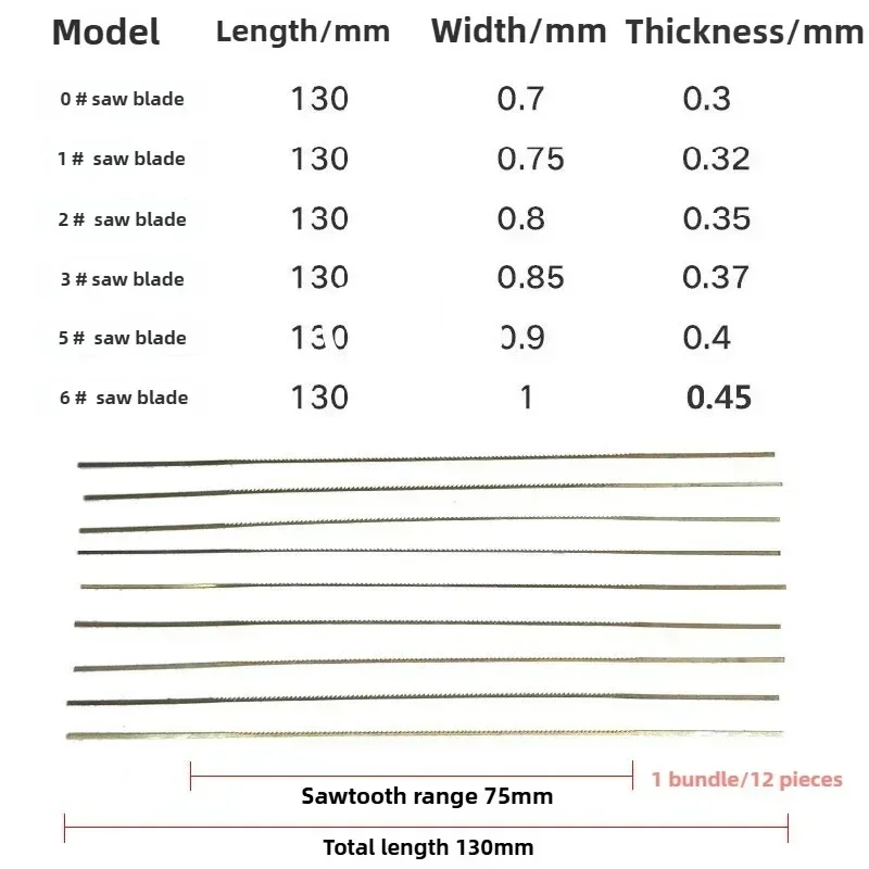 Ultra-Fine Diamond Wire Saw Blades for Jewelry Metal & Wood Cutting Jewelry DIY Cutting Tools Curved Cutter Accessories thumbnail 5