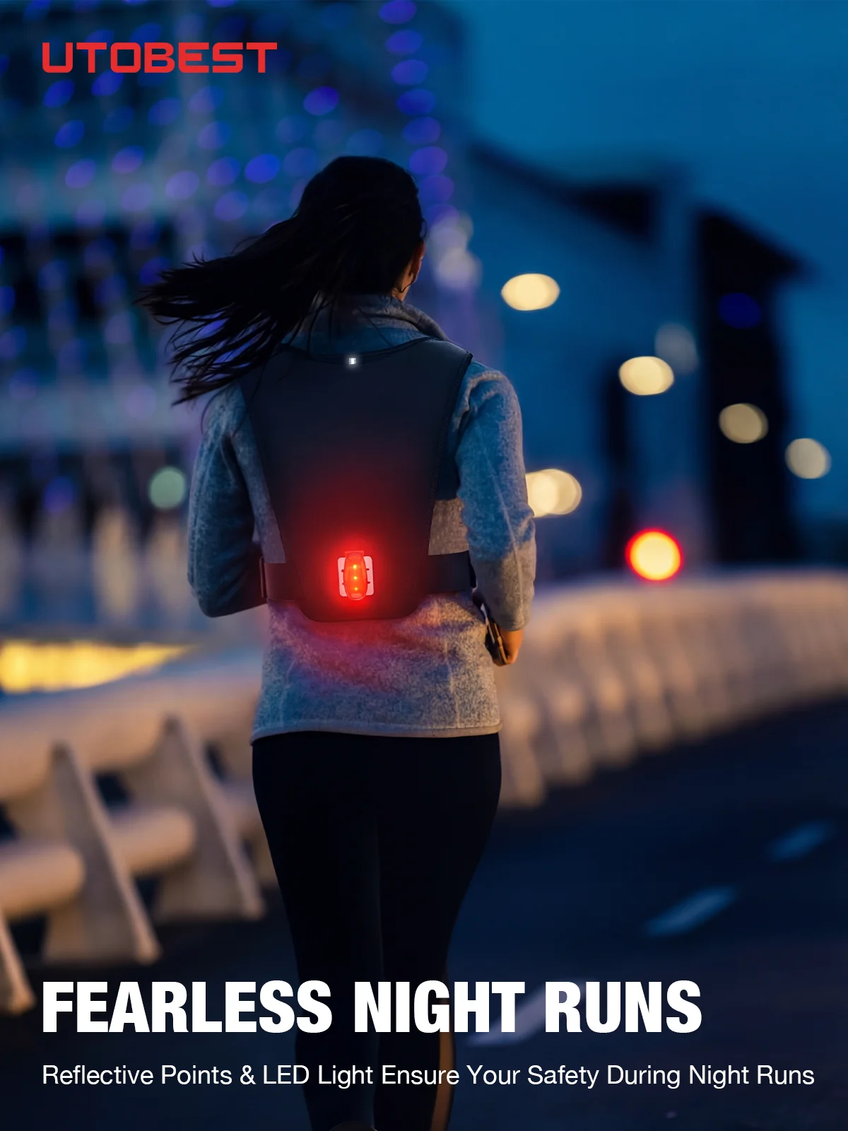 UTOBEST UTR113 Reflective Running Hydration Vest Adjustable Phone Holder Hydration Pack for Training Cycling Hiking thumbnail 6