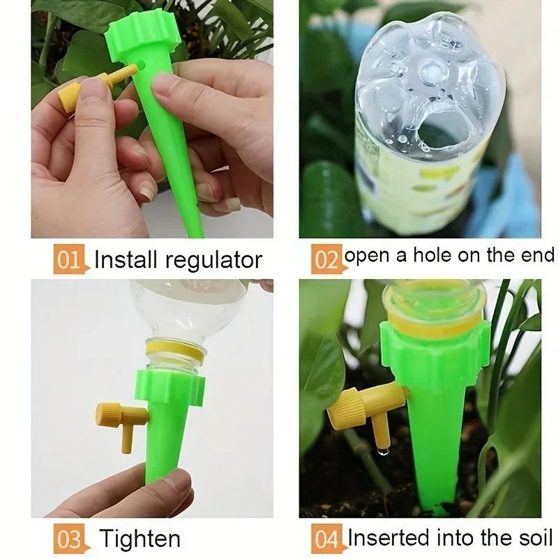 10PCS Flower Adjustable Automatic Drip Irrigation Plant Watering System Home Balcony Potted Plants Garden Irrigation Tools thumbnail 4