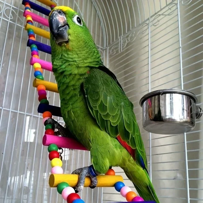 Bird Parrot Toys Hanging Ladders Hammock Swing Toy Pet Bird Cage Accessories thumbnail 4