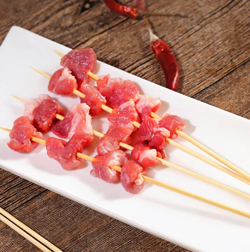 90/360x Bamboo Skewers Wooden Skewersfor Grilling BBQ Fruit Kabobs Chocolate Fountain Cocktail Toothpicks Home Kitchen Supplies thumbnail 4