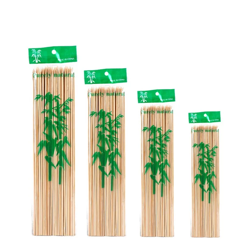 90/360x Bamboo Skewers Wooden Skewersfor Grilling BBQ Fruit Kabobs Chocolate Fountain Cocktail Toothpicks Home Kitchen Supplies thumbnail 6