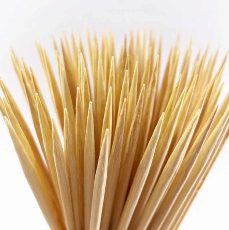 90/360x Bamboo Skewers Wooden Skewersfor Grilling BBQ Fruit Kabobs Chocolate Fountain Cocktail Toothpicks Home Kitchen Supplies thumbnail 3