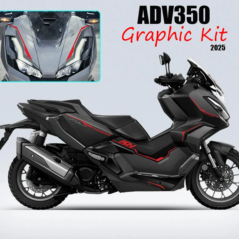 2025 ADV350 Graphic Kit For Honda ADV 350 adv350 Body Pull Flower Decoration Decal ADV350 Motorcycle Decorations 2025