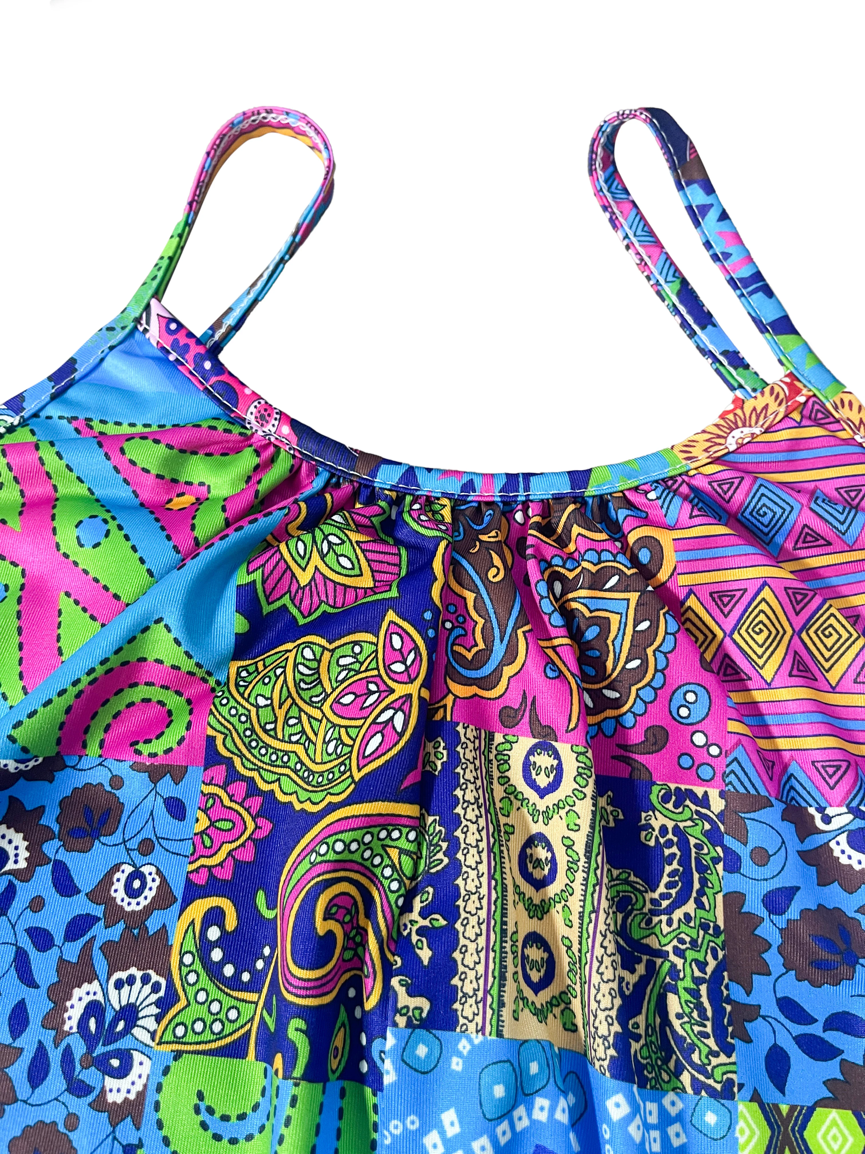 Women's Vibrant Paisley Pattern Sleeveless Jumpsuit for Spring/Summer Casual Wear thumbnail 4