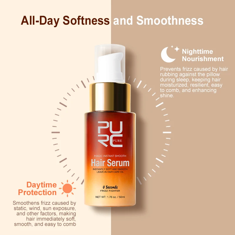 PURC Magic Instant Smooth Hair Serum Nourishing Repair Damaged Leave-In Hair Oil Anti-Frizz Softness Hair Care thumbnail 3