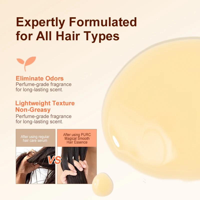 PURC Magic Instant Smooth Hair Serum Nourishing Repair Damaged Leave-In Hair Oil Anti-Frizz Softness Hair Care thumbnail 4