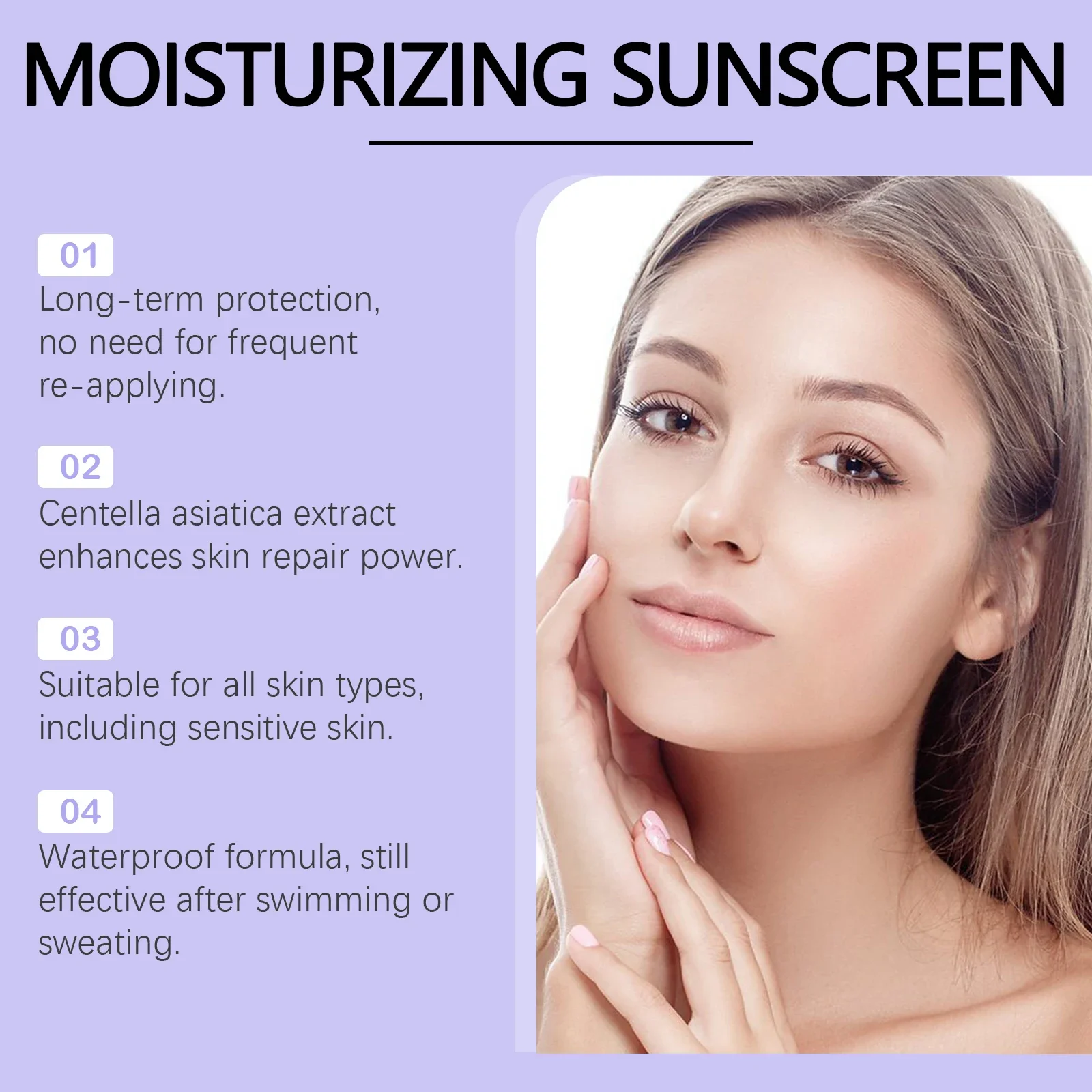 Sunscreen Cream Spf 90+ UV Protection Sun Block Isolation Cream Sunburn Repair Cream Waterproof Moisturizing Oil-Control Care thumbnail 2