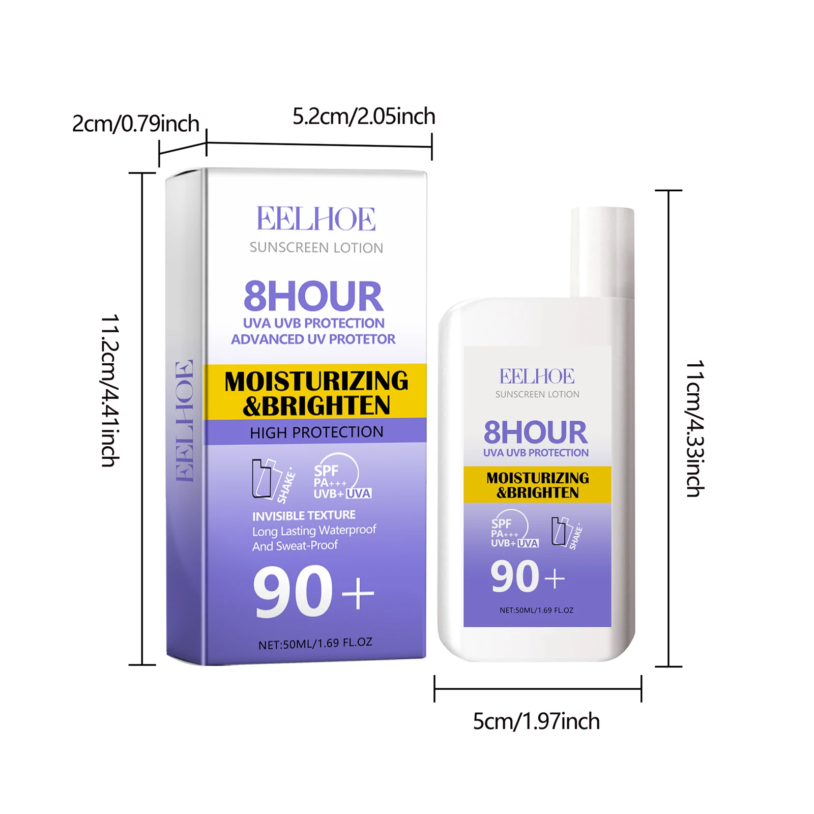 Sunscreen Cream Spf 90+ UV Protection Sun Block Isolation Cream Sunburn Repair Cream Waterproof Moisturizing Oil-Control Care thumbnail 6
