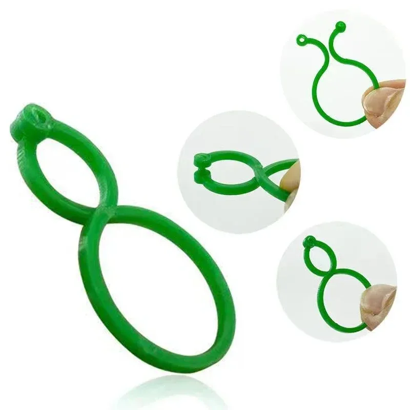 50Pcs Garden Vine Tying Clips Plant Vegetable Tomato Binding Fixing Clip 8 Word Buckle Gardening Plant Stand Tool Accessory thumbnail 3