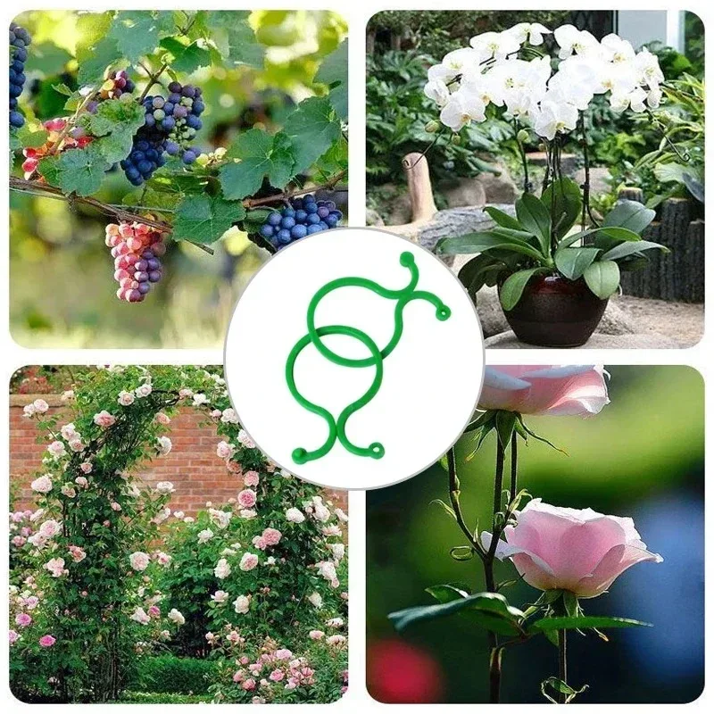 50Pcs Garden Vine Tying Clips Plant Vegetable Tomato Binding Fixing Clip 8 Word Buckle Gardening Plant Stand Tool Accessory thumbnail 6