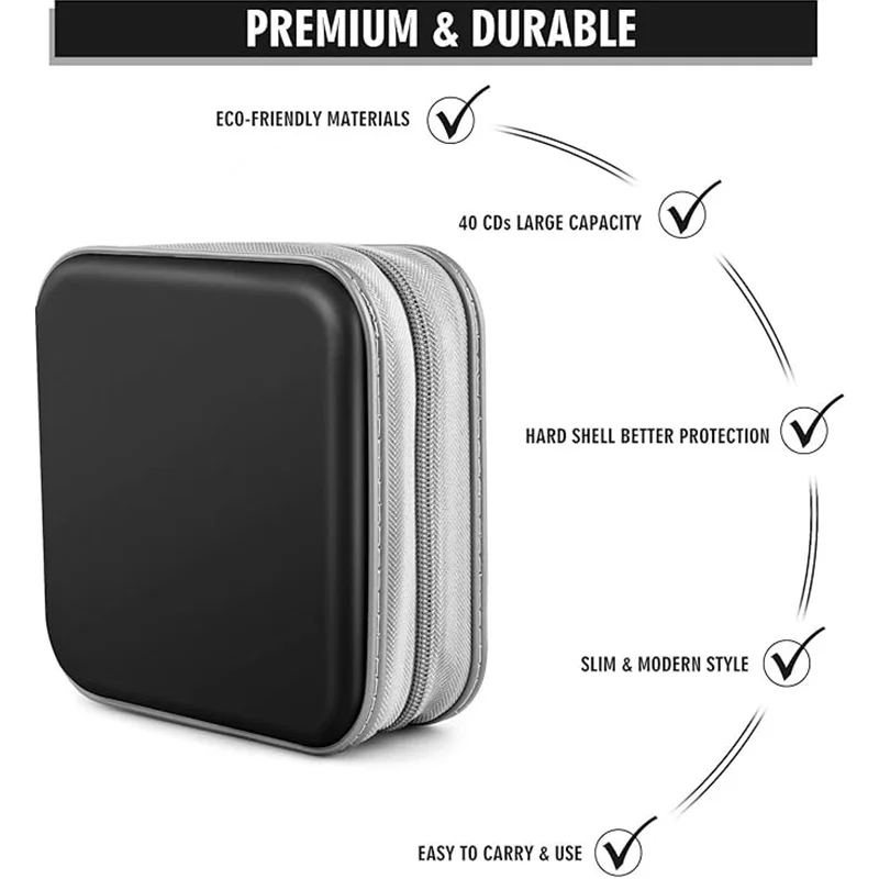 CD Case, DVDs Wallet Holder, CD/DVD Case Wallet 48 Discs Heavy Duty Bag Binder Storage Booklet Album thumbnail 5