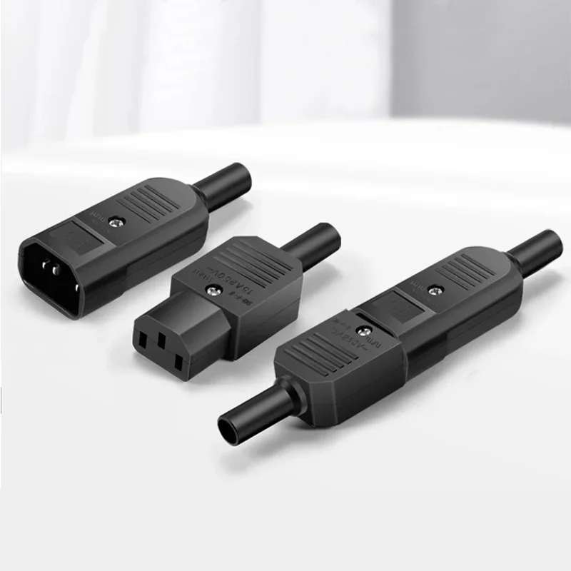 IEC 320 C13 C14 AC Inlet Power Plug Socket 250V 10A Fuse Red Lamp Rocker Switch Rewirable 3Pin Electrical Male Female Connector thumbnail 4
