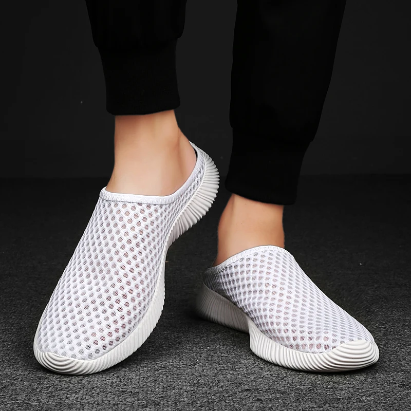 Summer Women's Mesh Shoes Breathable Slip-On Sneakers Comfortable Soft Sole Casual Walking Shoe Low-Top Fabric Walking For Lady thumbnail 3