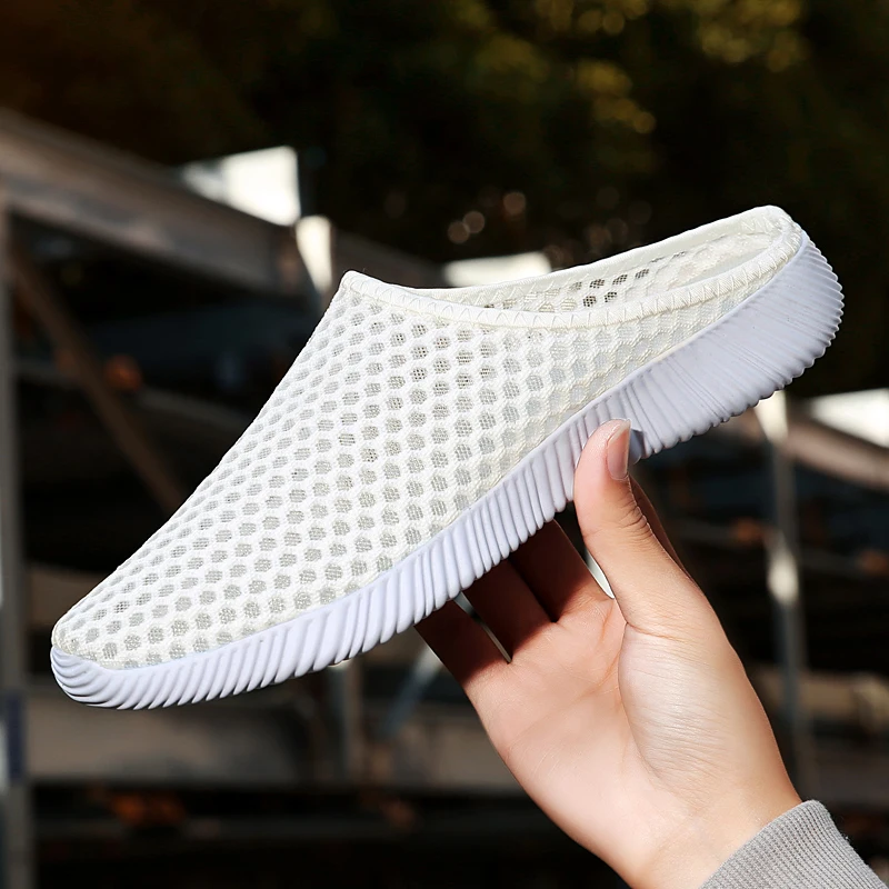 Summer Women's Mesh Shoes Breathable Slip-On Sneakers Comfortable Soft Sole Casual Walking Shoe Low-Top Fabric Walking For Lady thumbnail 4