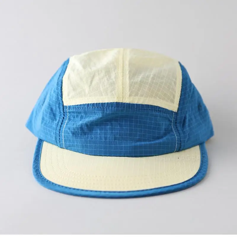 Japanese Outdoor Quick-drying 5-Panel Baseball Cap Can Wear Sunglasses Women Summer Baseball Cap Men Splicing Flat-brim Sun Hat thumbnail 5