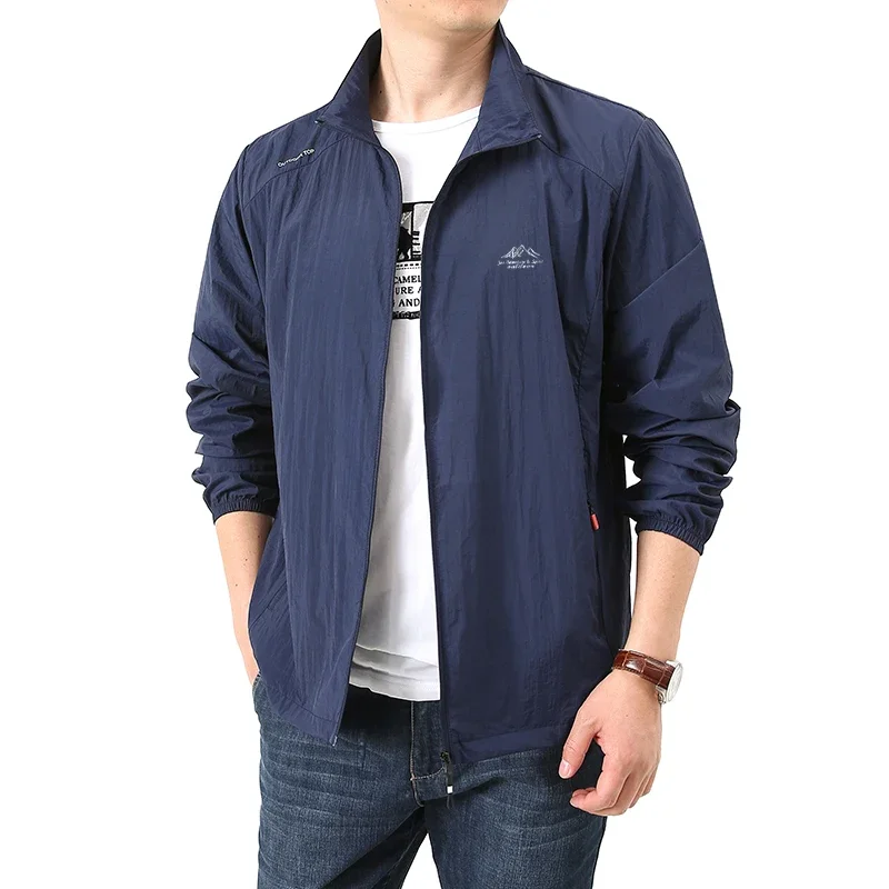 2025 Men's Summer Sun Protection Jacket Ultra-Light Thin Skin-Friendly Breathable UV Proof Fishing Ice Silk Sunscreen Coat thumbnail 6