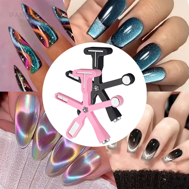 Love Heart Pattern Nail Magnet 6in1 Cat Eye Effect Side Light Half Moon Daisy Flower French Nail UV Attraction Magnets Manicure thumbnail 5