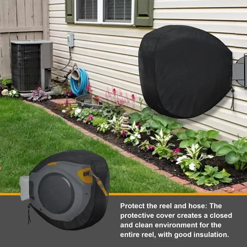 210D Waterproof Wall Mounted Retractable Hose Reel Protective Cover For Outdoor Garden Waterproof Sun Protection 55x55x30cm thumbnail 2