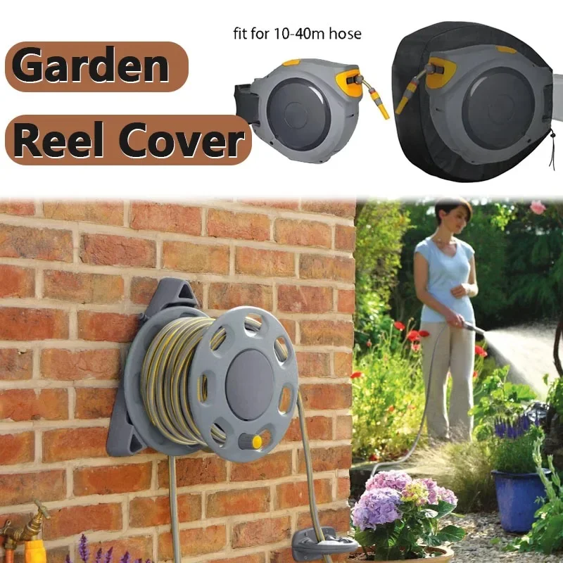 210D Waterproof Wall Mounted Retractable Hose Reel Protective Cover For Outdoor Garden Waterproof Sun Protection 55x55x30cm thumbnail 3