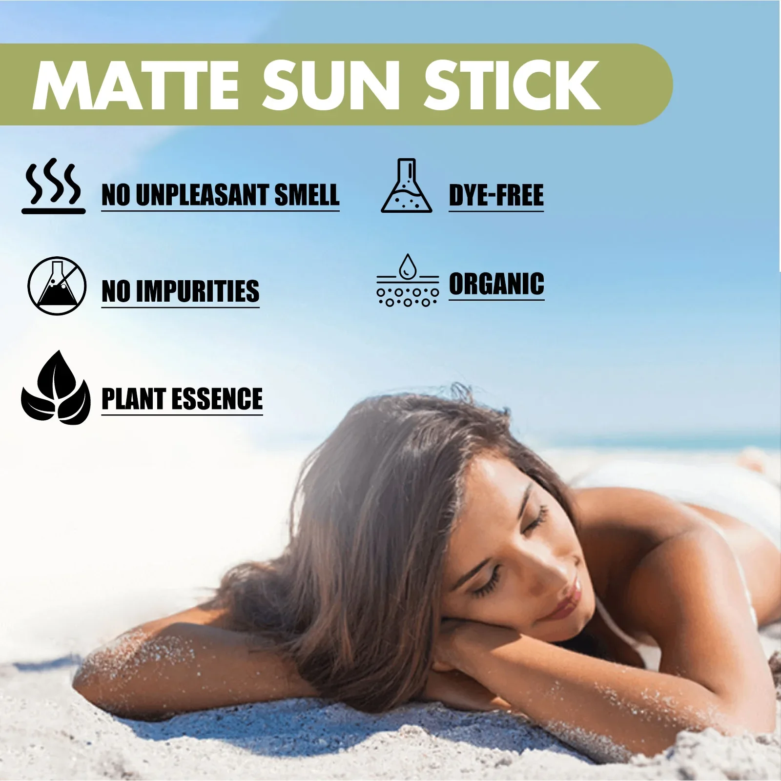 Matte Sun Stick Face Body Sunscreen Spf 50+ Uv Protective Refreshing Hydrating Waterproof Solar Blocker Isolation Sunblock Cream thumbnail 2