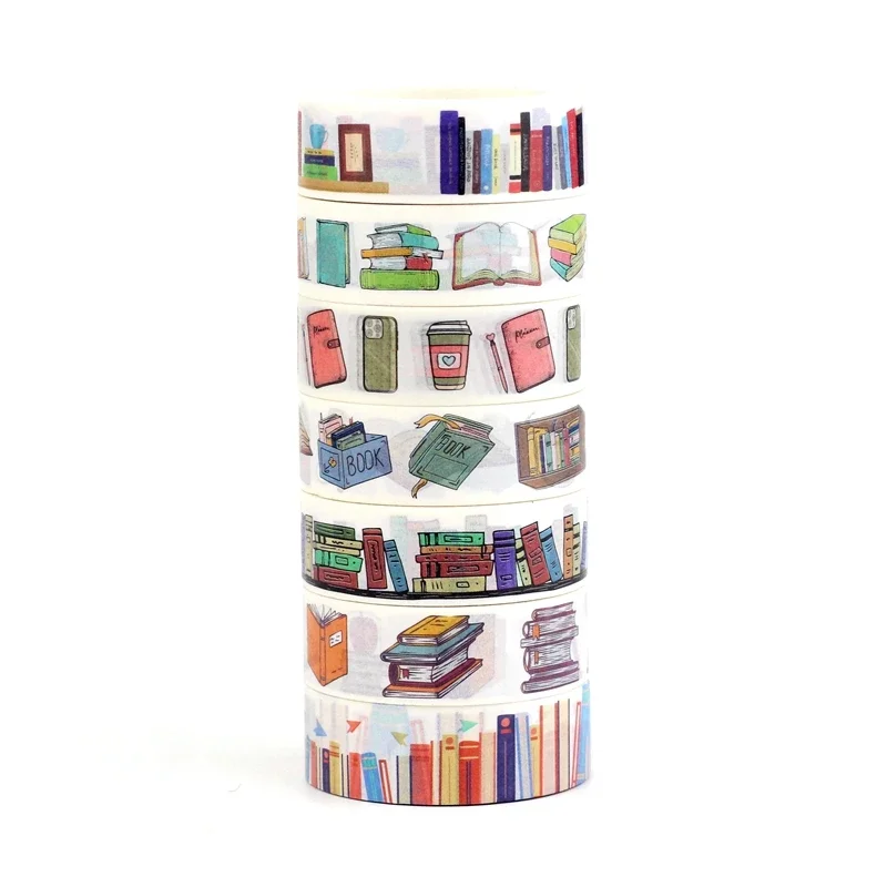 NEW 1PC 10M Deco Library Books Washi Tape Set for Journaling Scrapbooking Adhesive Masking Tape Cute Stationery School Supplies thumbnail 4