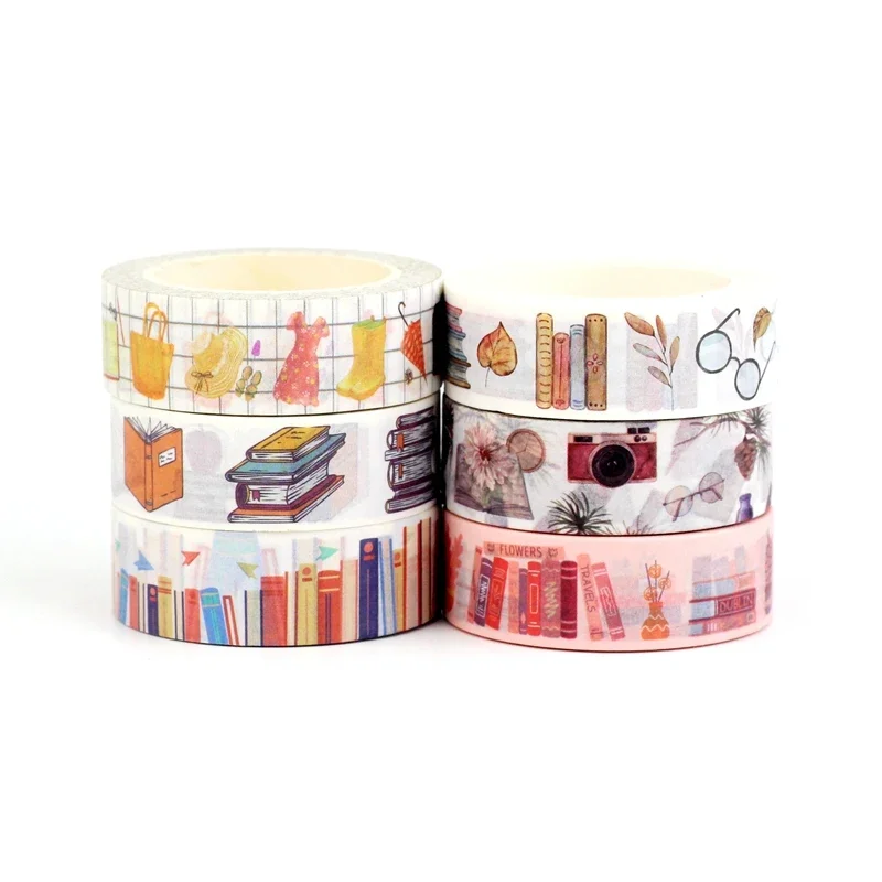 NEW 1PC 10M Deco Library Books Washi Tape Set for Journaling Scrapbooking Adhesive Masking Tape Cute Stationery School Supplies thumbnail 6