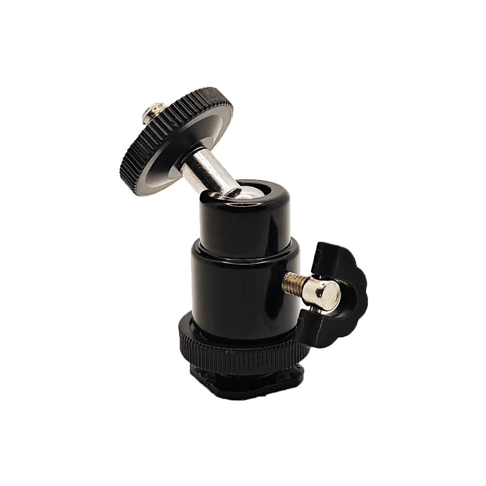1/4" Aluminum Tripod Hot Shoe Adapter Metal Mount With Phone Clip Holder for GoPro Hero Action Camera Smartphone DSLR Cameras thumbnail 3