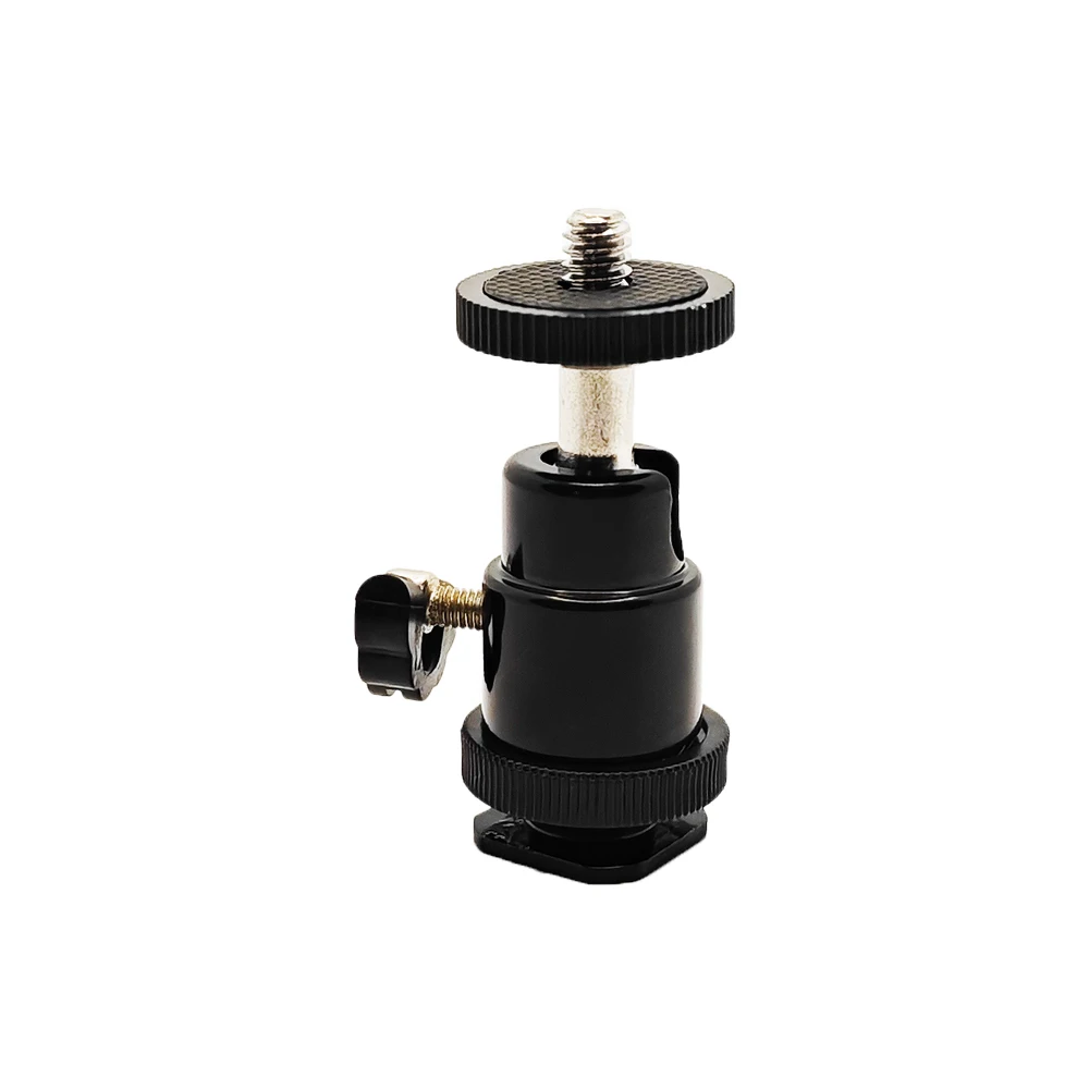 1/4" Aluminum Tripod Hot Shoe Adapter Metal Mount With Phone Clip Holder for GoPro Hero Action Camera Smartphone DSLR Cameras thumbnail 2