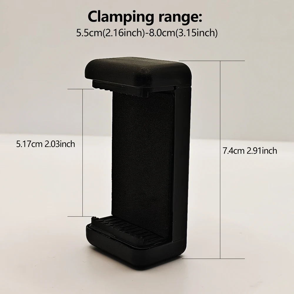 1/4" Aluminum Tripod Hot Shoe Adapter Metal Mount With Phone Clip Holder for GoPro Hero Action Camera Smartphone DSLR Cameras thumbnail 5