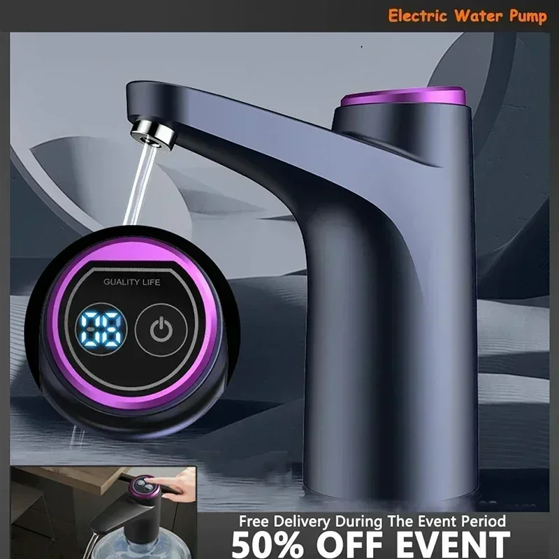 Touch Control Automatic Water Dispenser, Electric Water Pumps, USB Charging, Gallon Bottle Drinking Switch Button Dispenser thumbnail 4