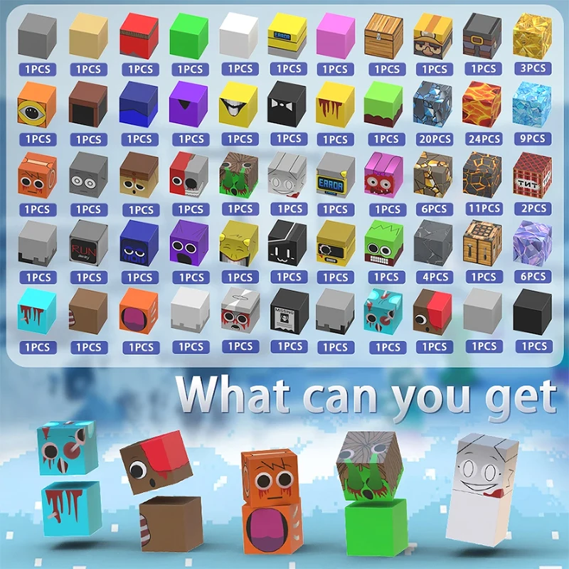 Sprunki Figures Magnetic Building Blocks Stacking Construction Set STEM Sensory Toys for Kids Boys Girls Ages 3+ DIY Magnet Cube thumbnail 3