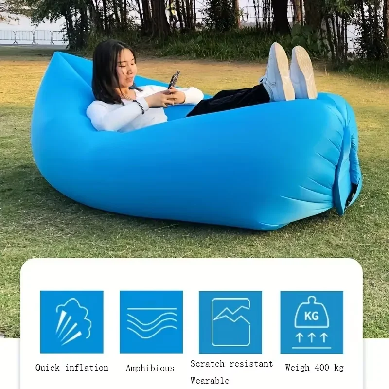 Recliner Air Lazy Inflatable Sofa Bag, Portable Camping Sofa Mattress, Music Festival Recliner thumbnail 4