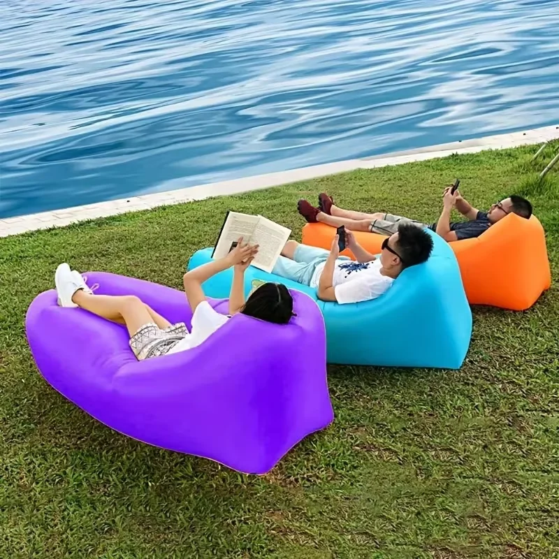 Recliner Air Lazy Inflatable Sofa Bag, Portable Camping Sofa Mattress, Music Festival Recliner thumbnail 2