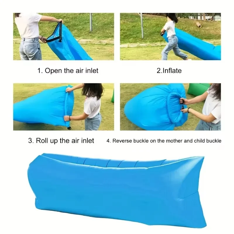 Recliner Air Lazy Inflatable Sofa Bag, Portable Camping Sofa Mattress, Music Festival Recliner thumbnail 6